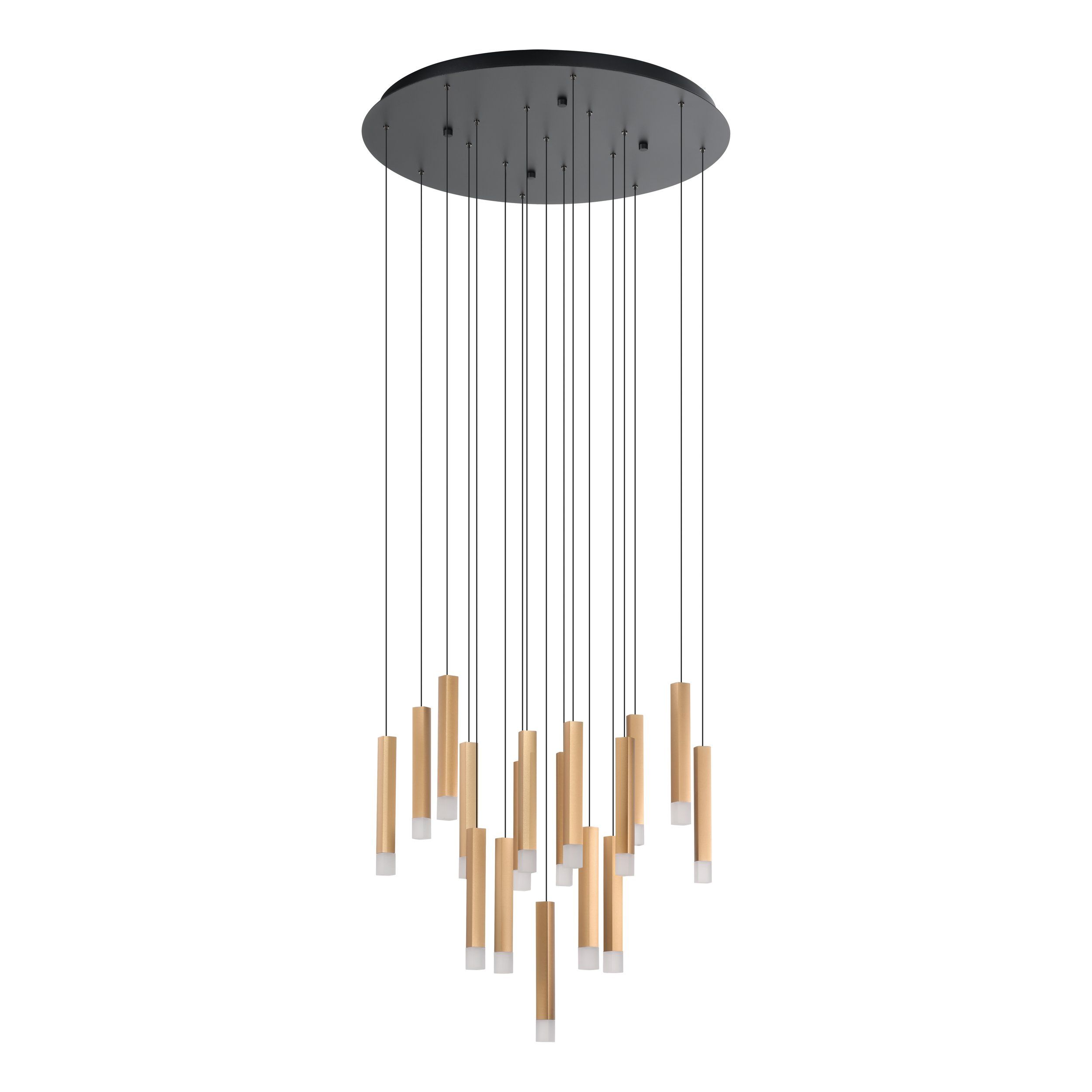 Estanerios Brown Steel Multilight Cluster Pendant