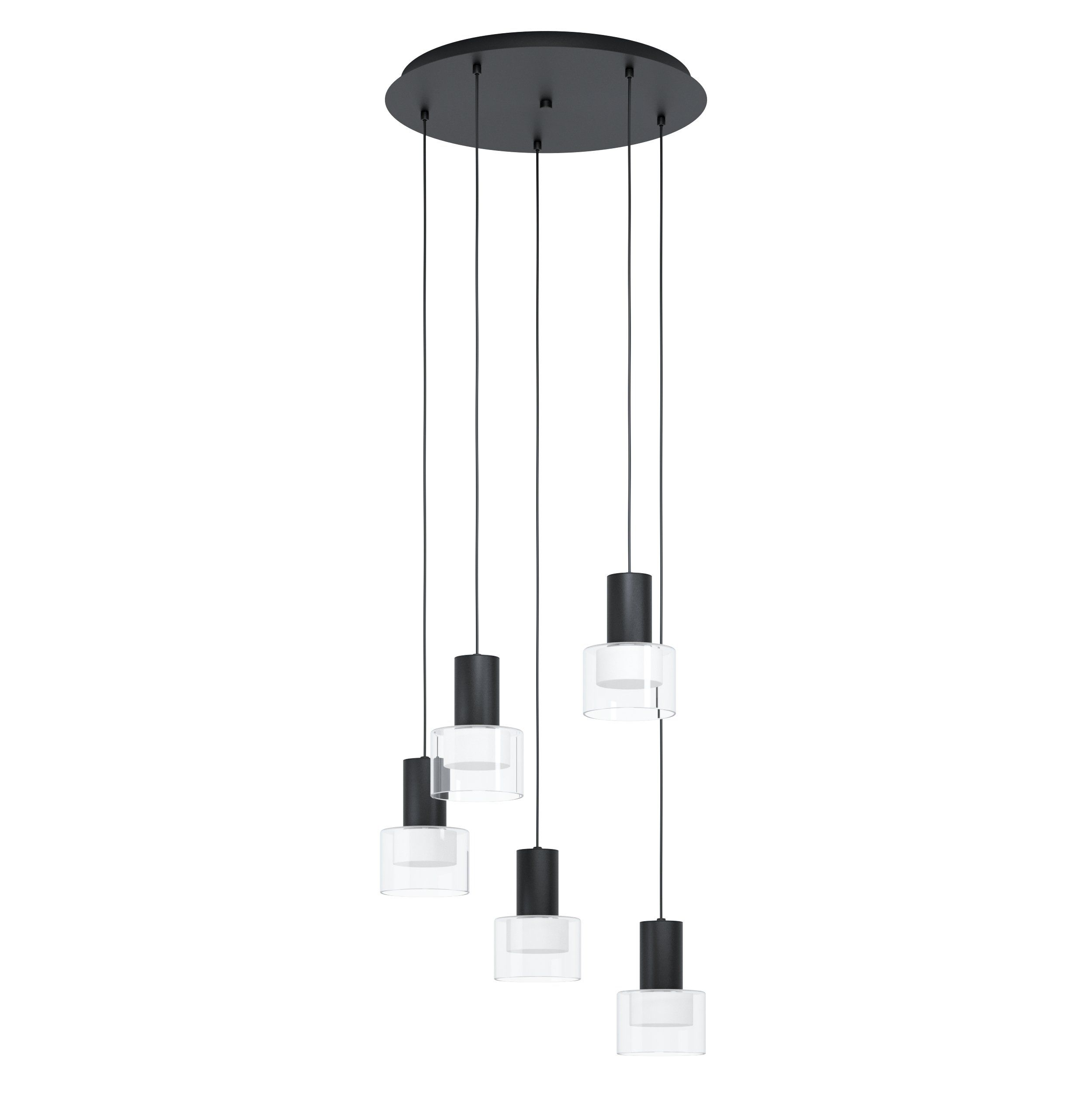 Molineros 5 Light Double Shade Cluster Pendant