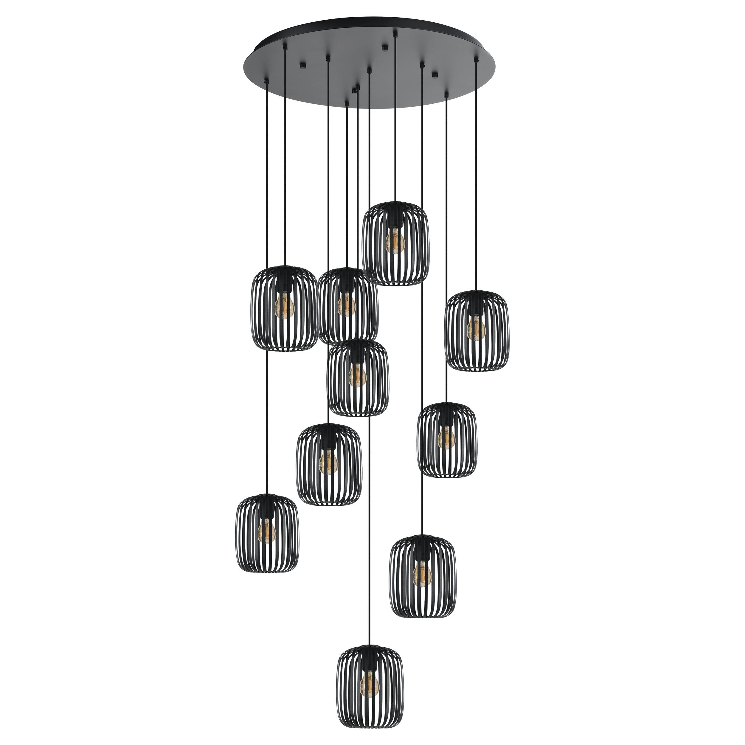 Romazzina Black Steel Cluster Pendant Light