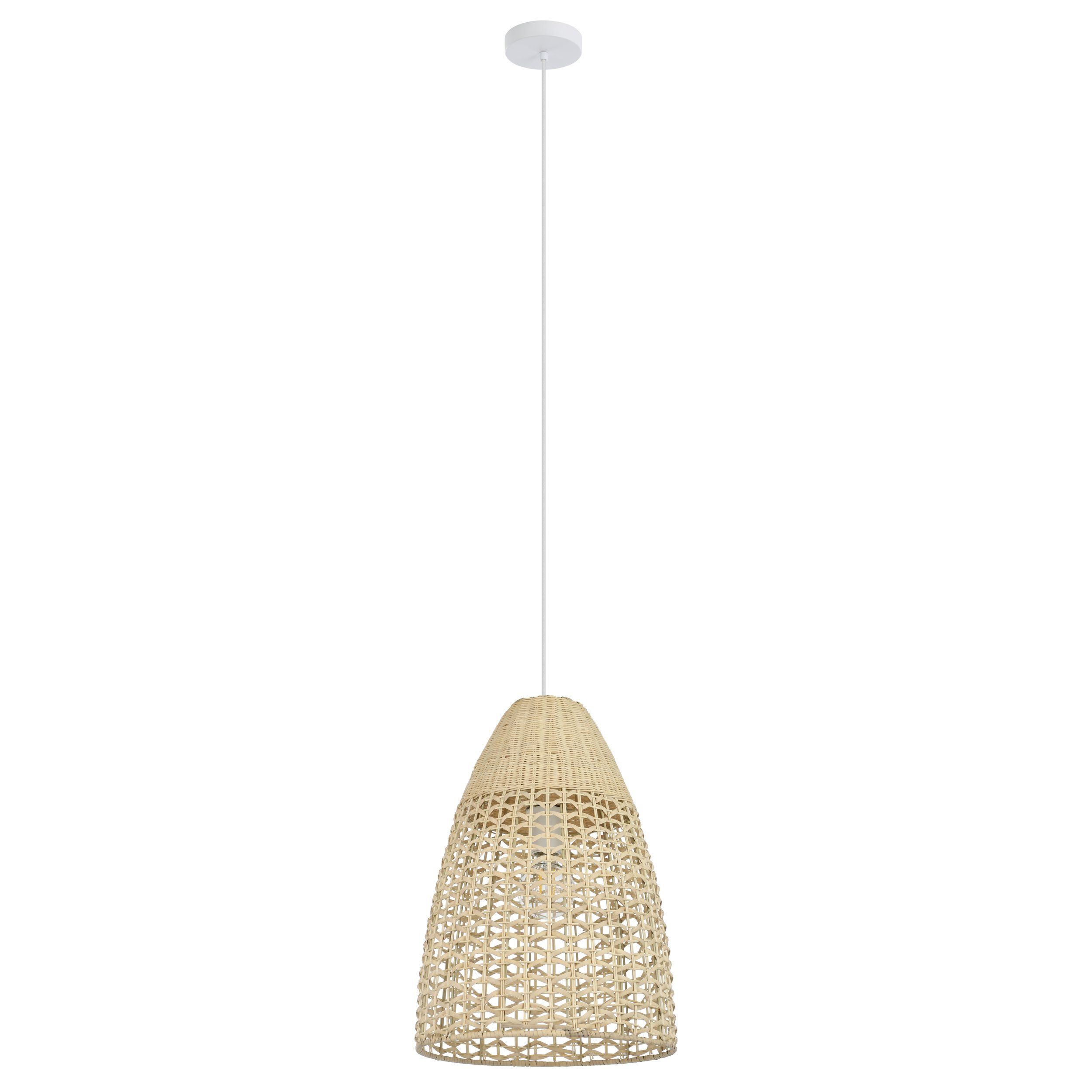 Sambucona Narrow Bell Natural Wood Pendant