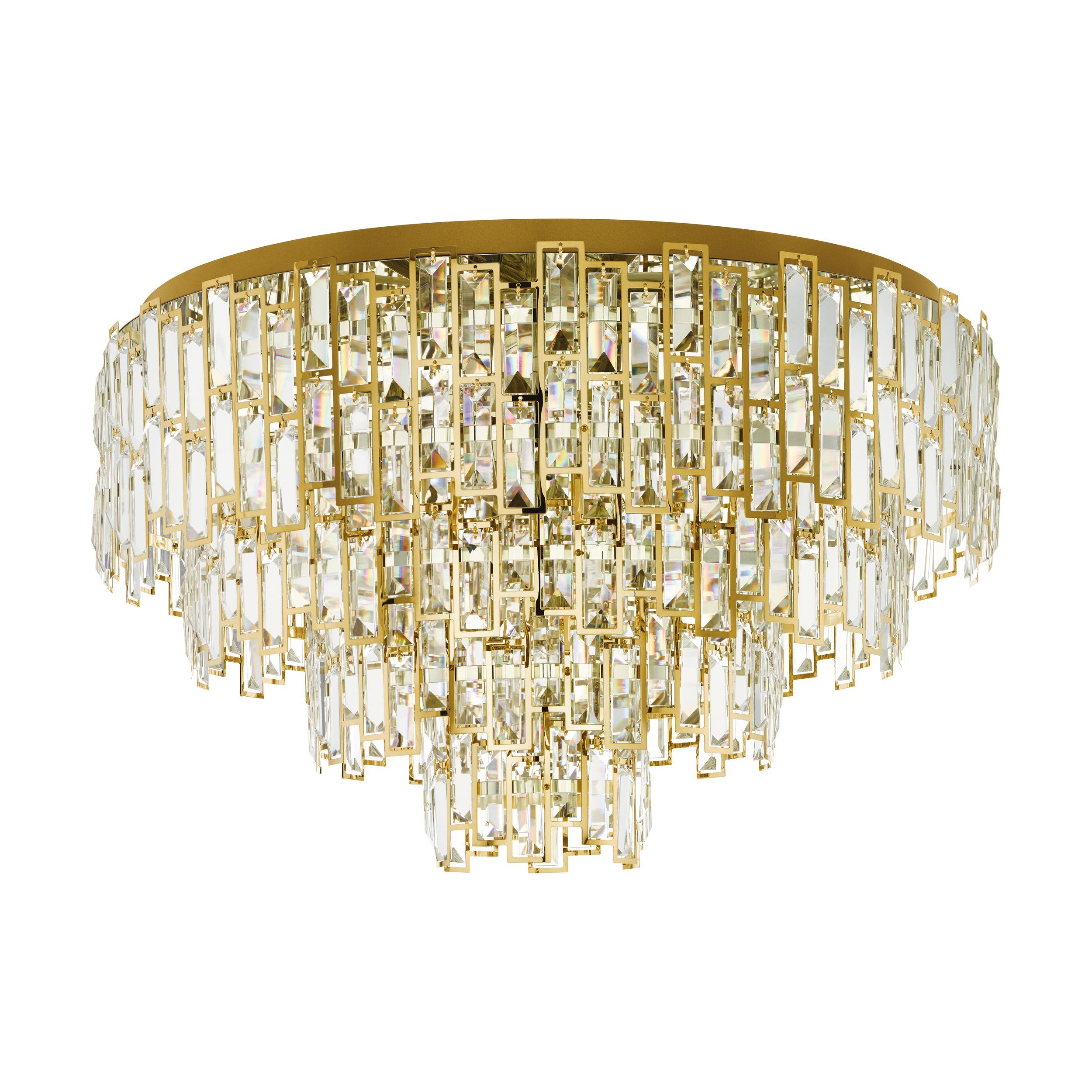 Calmeilles Brass Crystal Ceiling Light