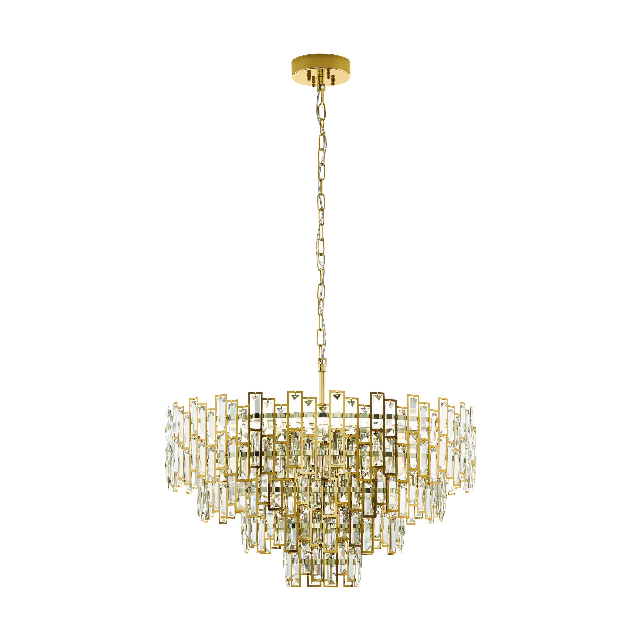 Calmeilles Brass Crystal Pendant Light