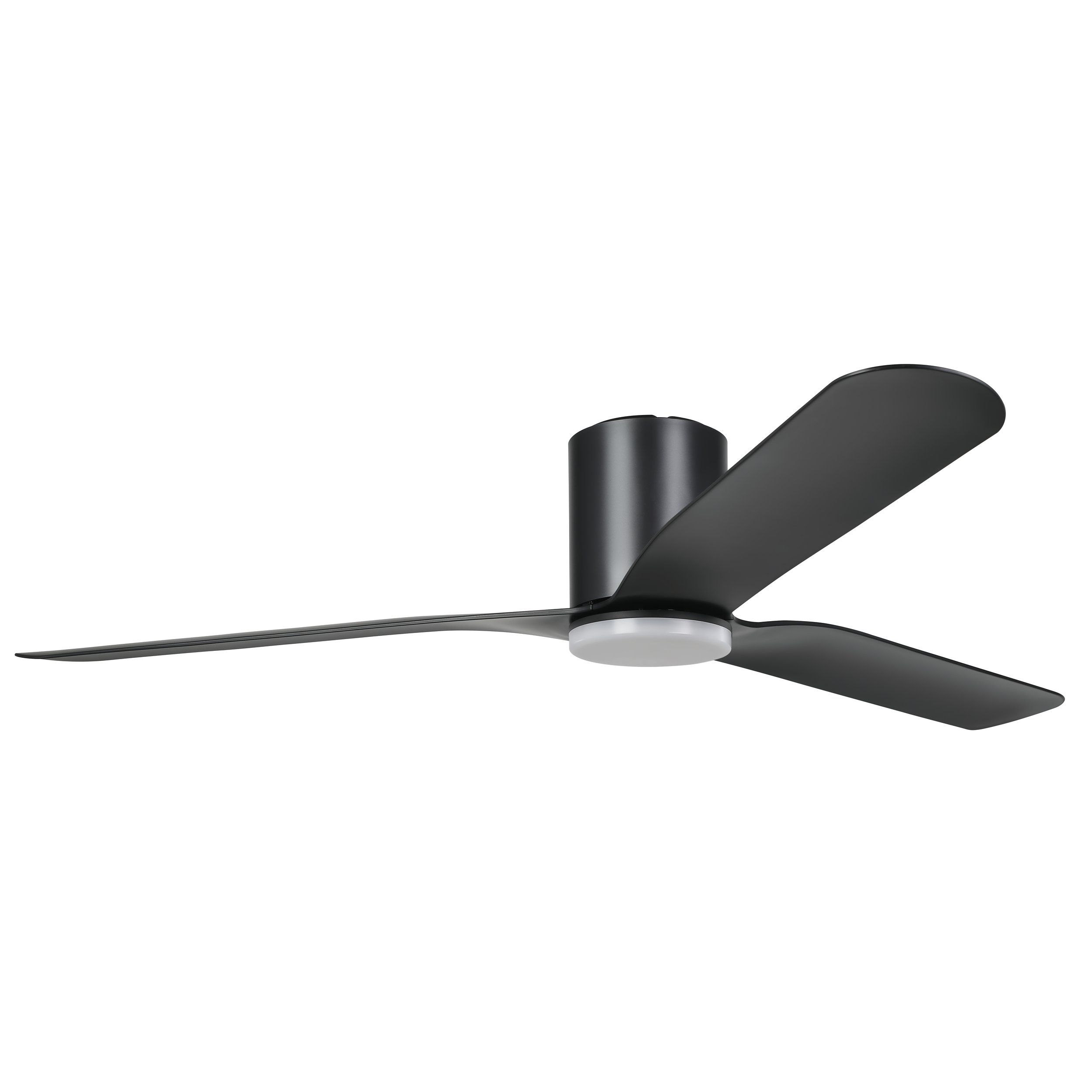 Iluka Hugger Black DC Ceiling Fan with Light