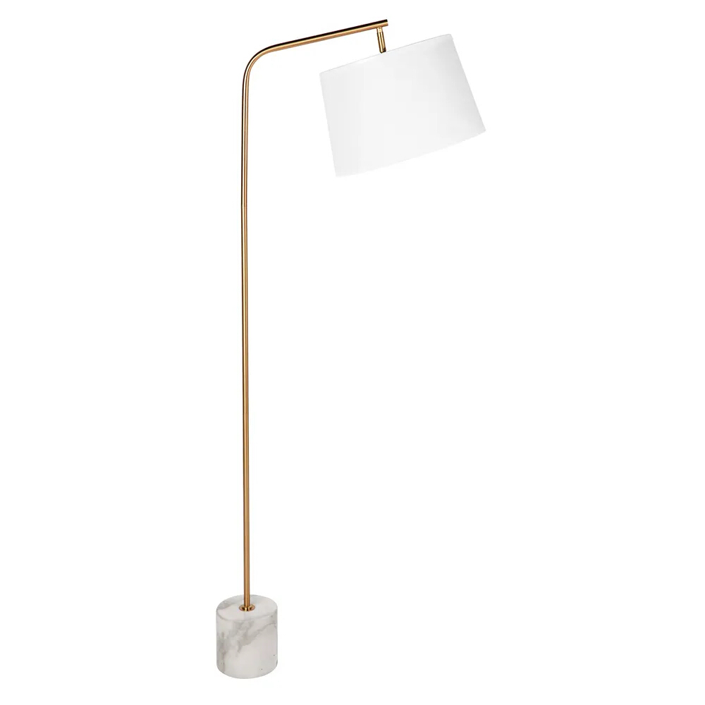 Maverick White and Gold Floor Lamp