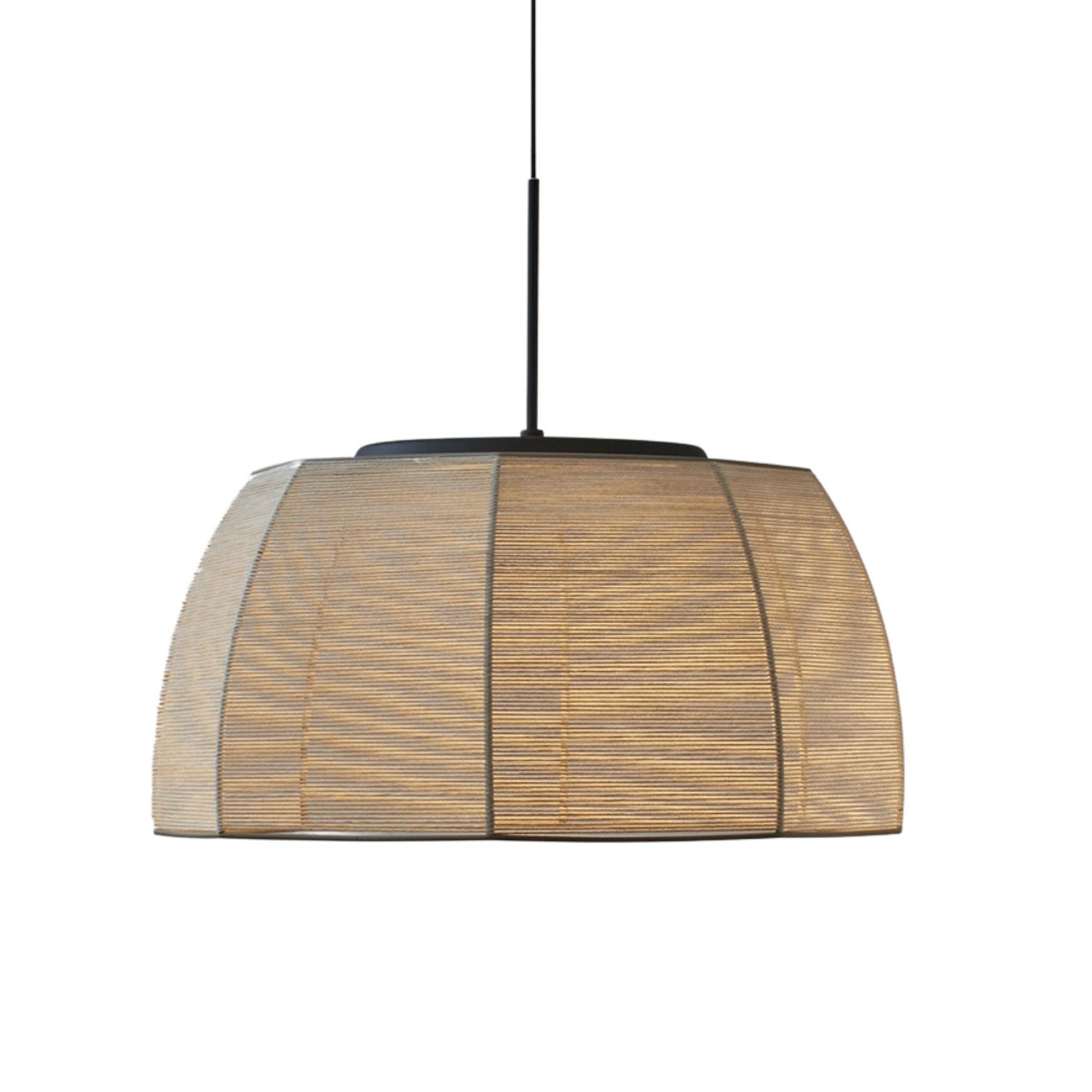 Tanit Beige Octagonal Woven Pendant