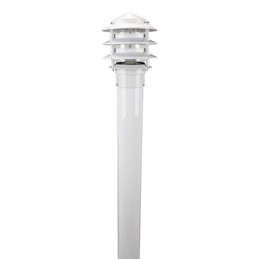 BL White Tiered Conical Helmet Bollard Light