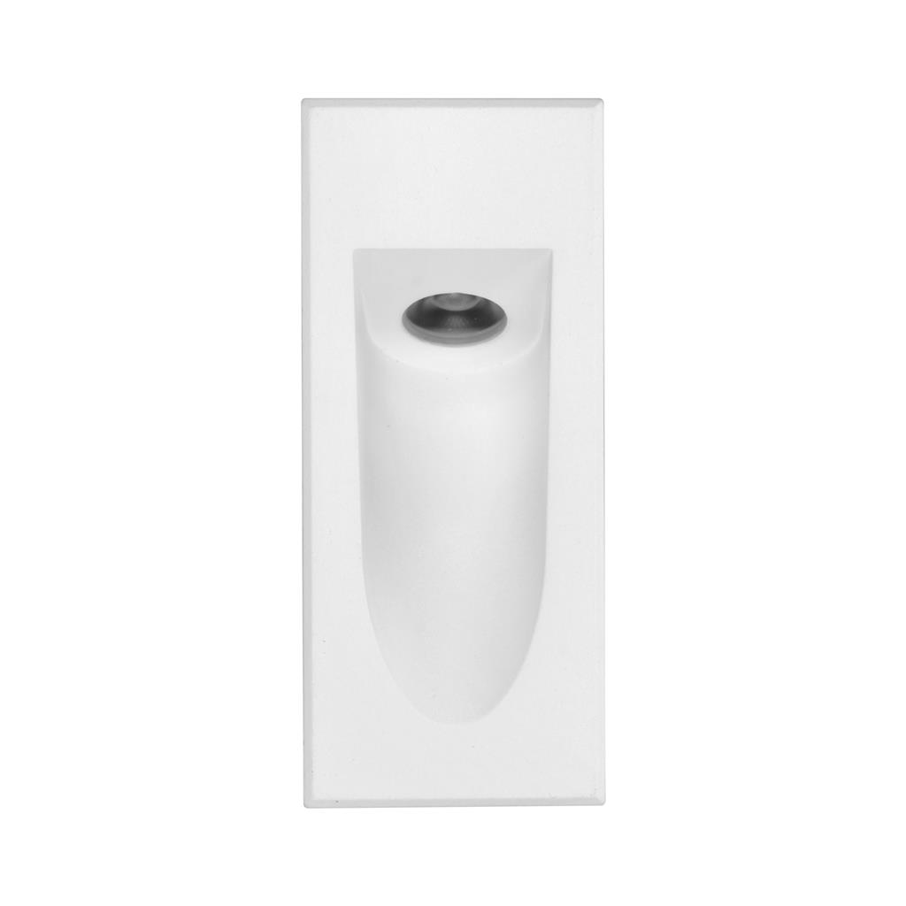 Camino White Rectangular Slot LED Step Light