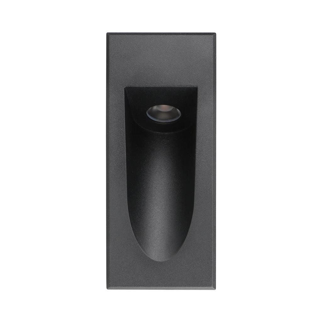 Camino Black Rectangular Slot LED Steplight