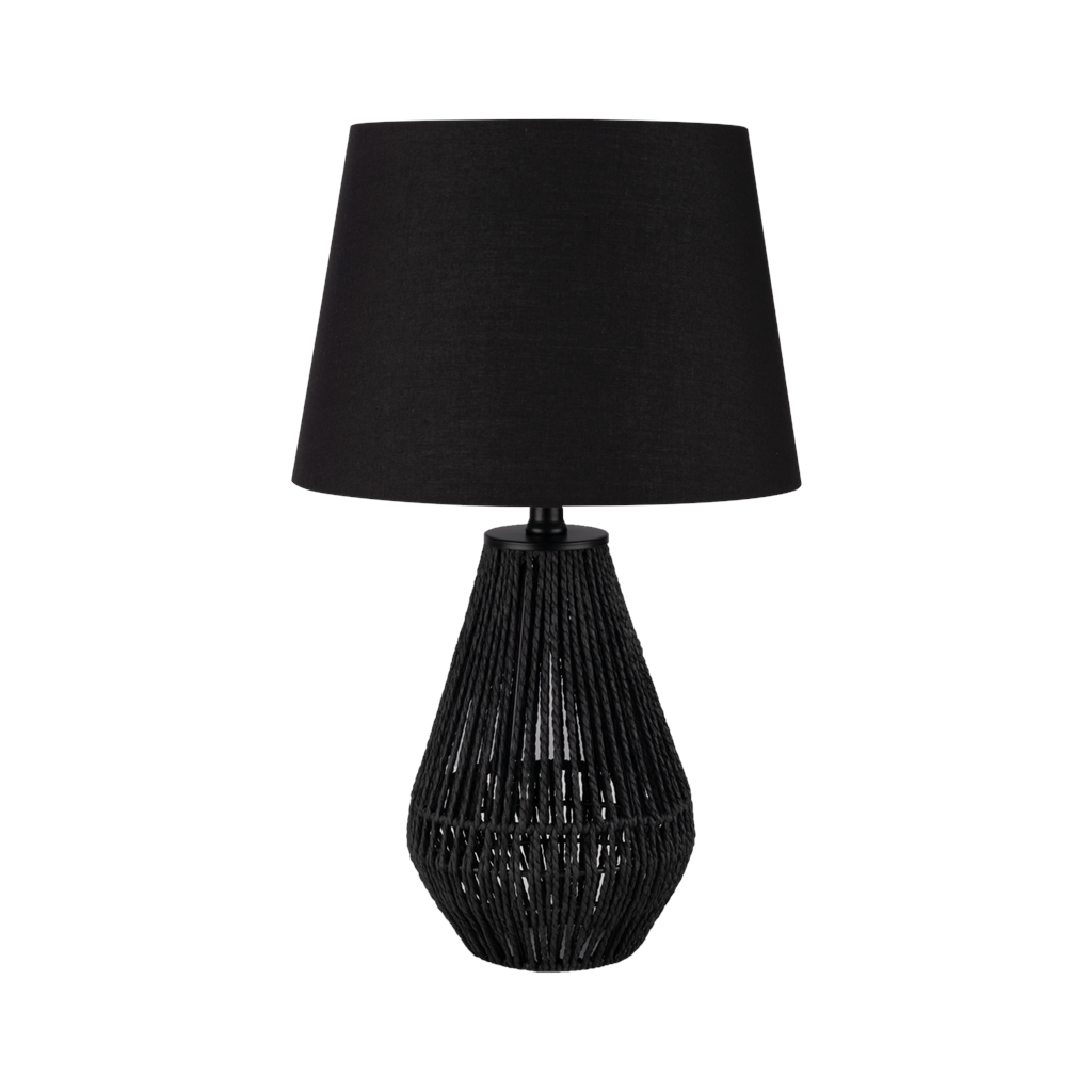 Carter Black Paper Rope Table Lamp