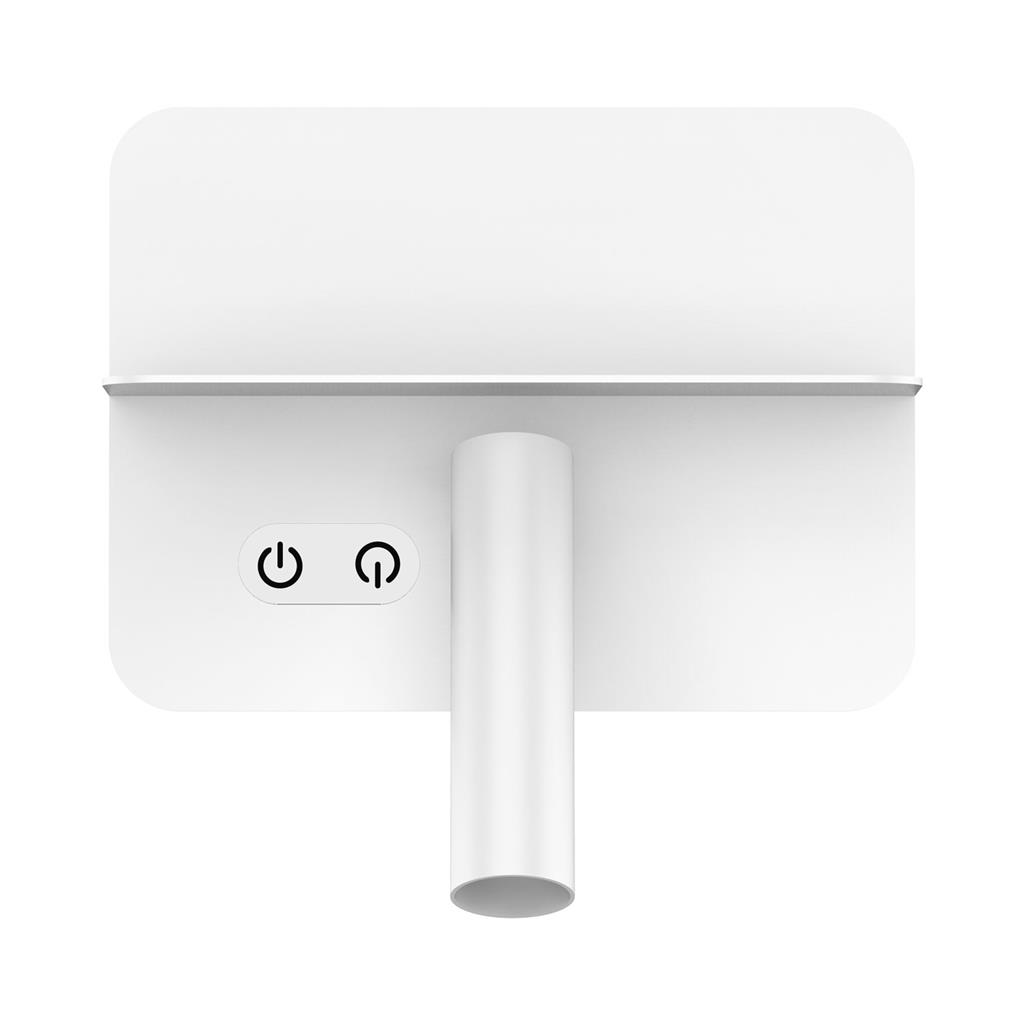 Charge White Trio LED Wall Lamp with USB Ports