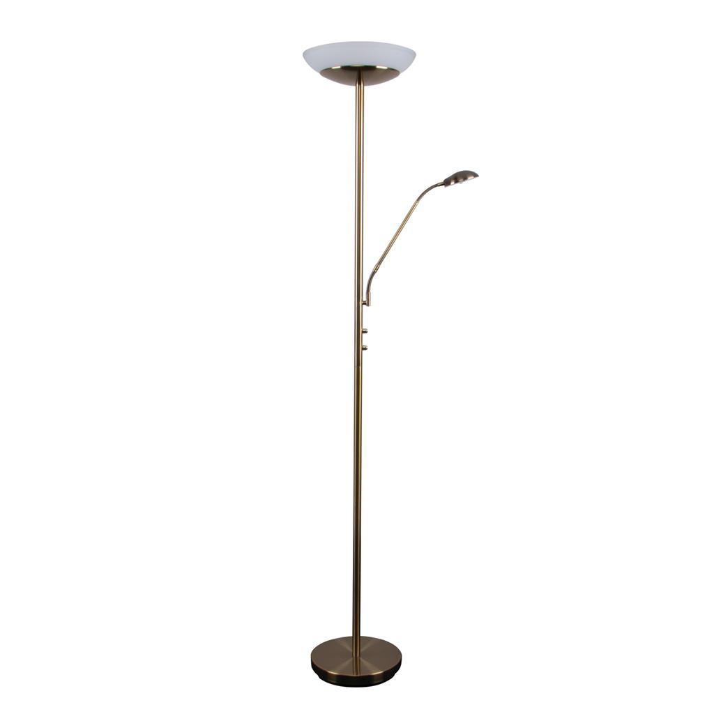 Eden Antique Brass Mother and Child Floor Lamp