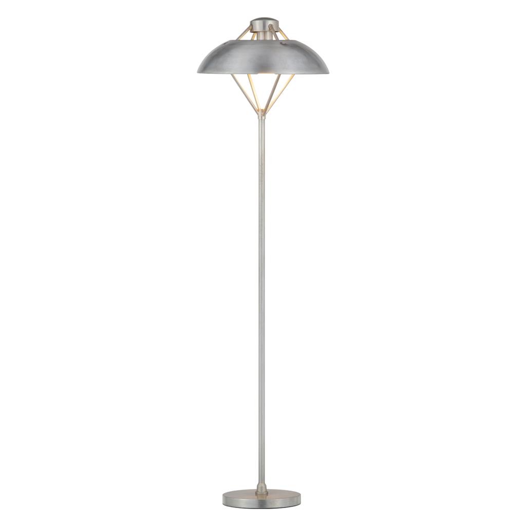 Forge Antique Silver Metal Floor Lamp