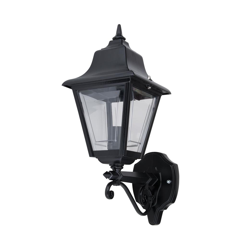 Paris Straight Arm Black Up Wall Light