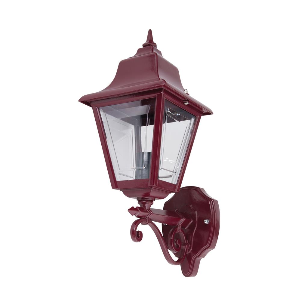 Paris Straight Arm Burgundy Up Wall Light