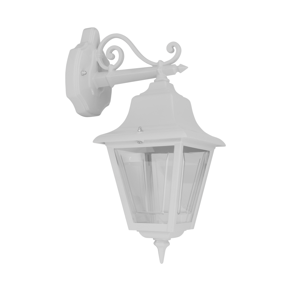 Paris Straight Arm White Down Wall Light