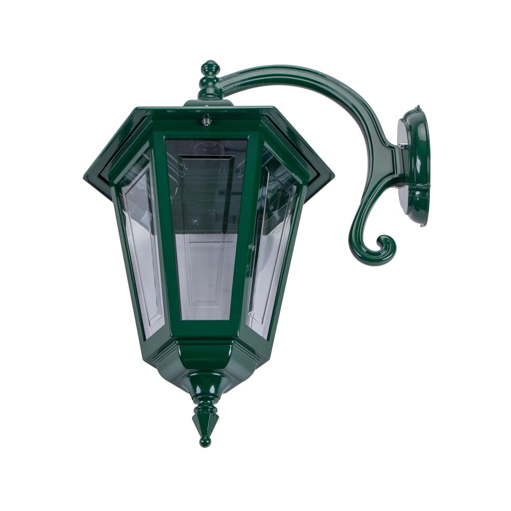 Turin Curved Arm Green Down Wall Light