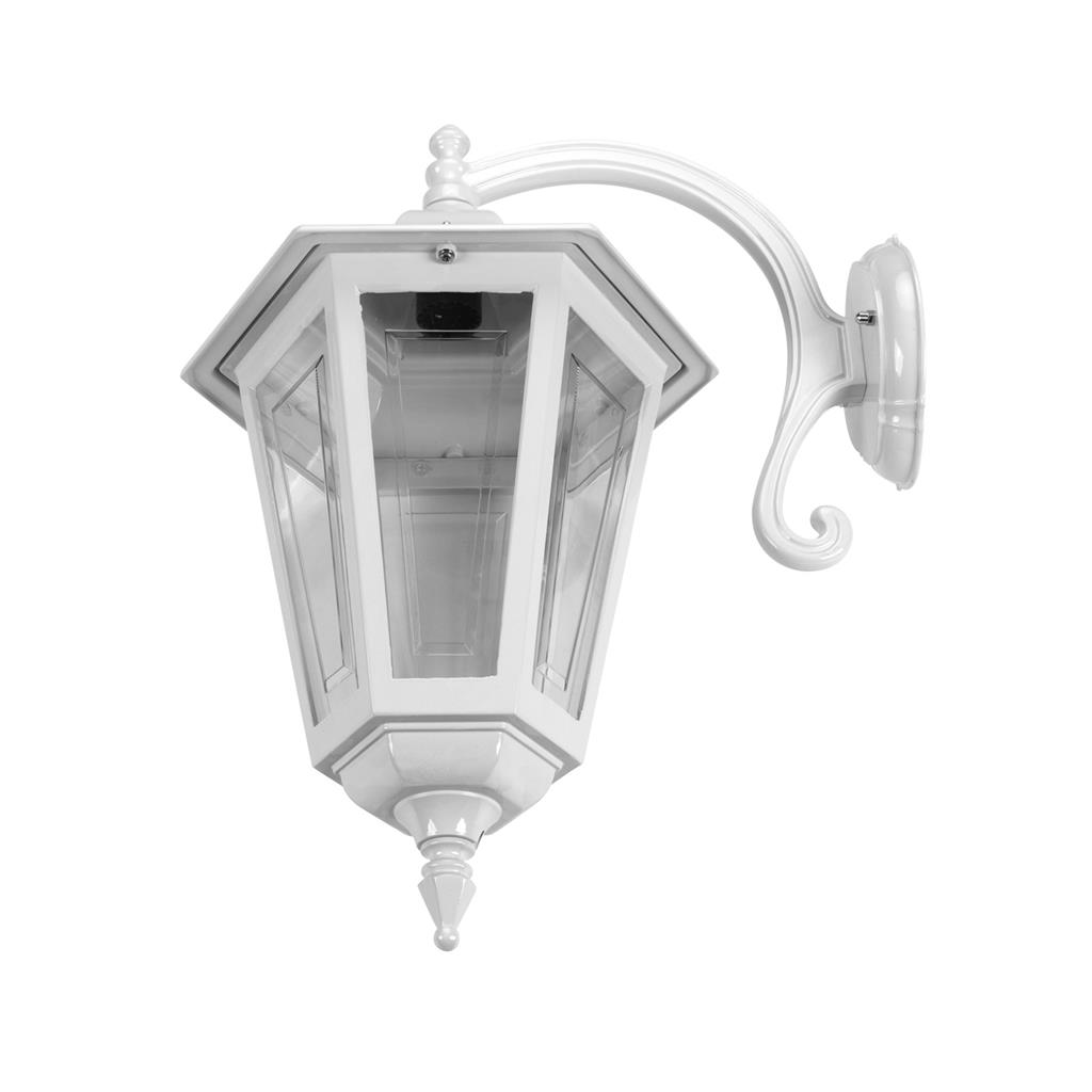Turin Curved Arm White Down Wall Light