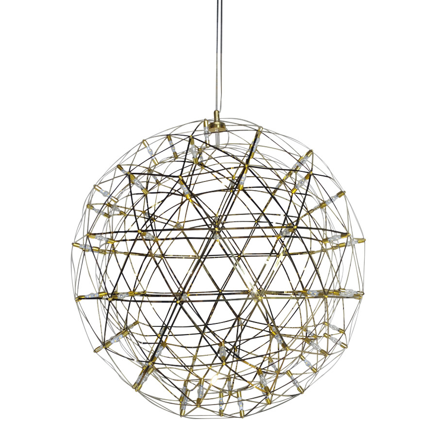 Fireworks Round Gold Suspension Light