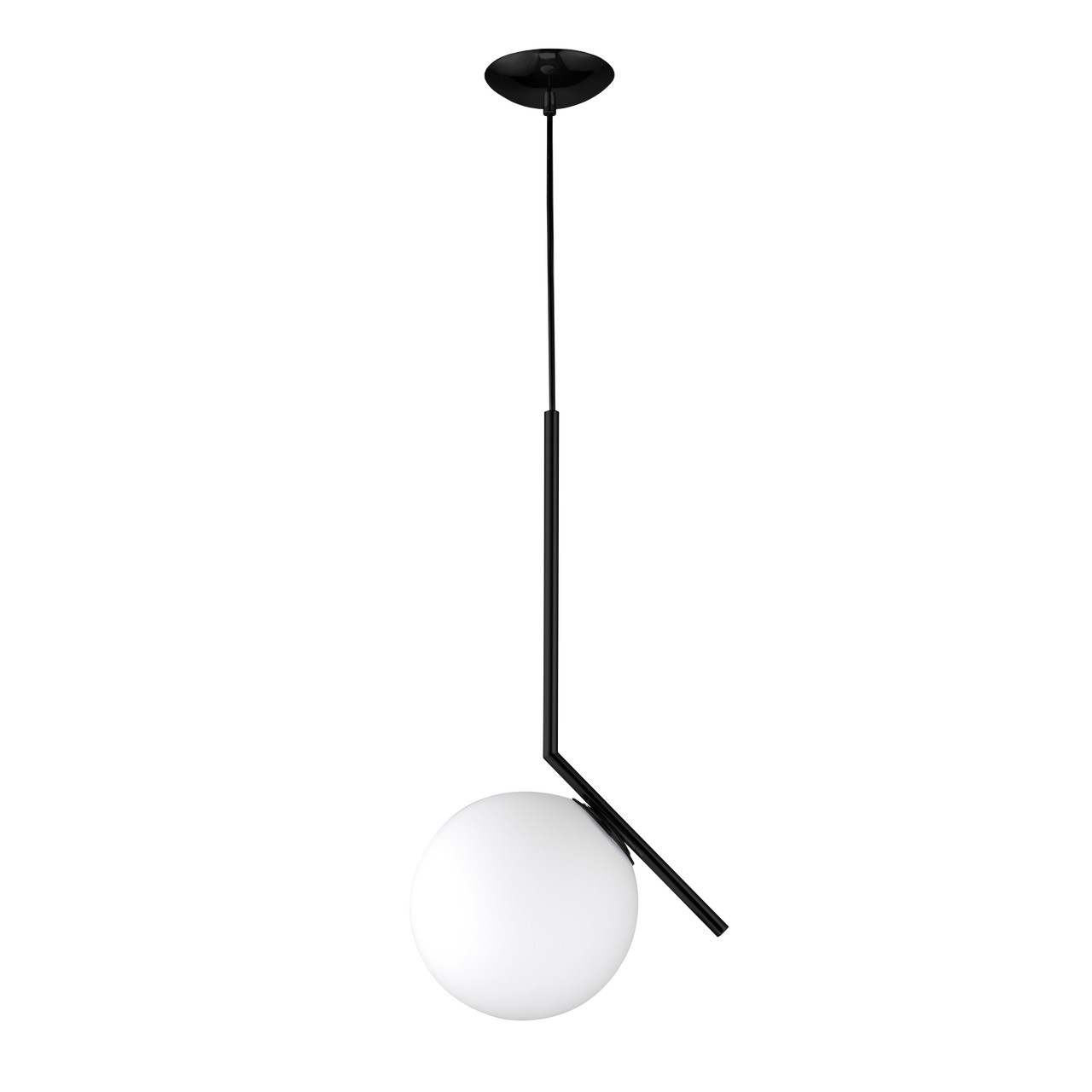 Minimalist Line Black Opal Glass Modern Pendant Light