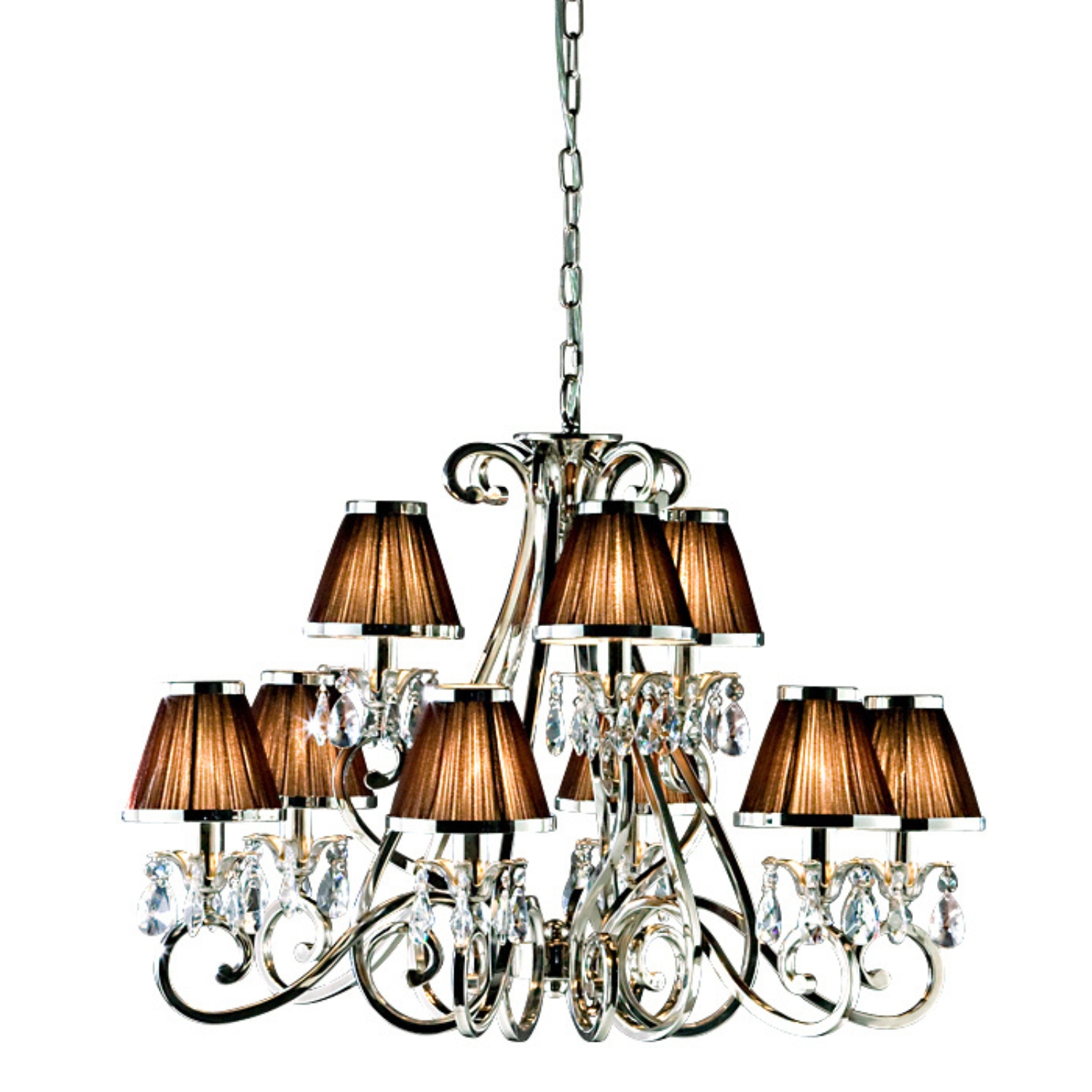 Luxuria 9 Light Chandelier - Aubergine