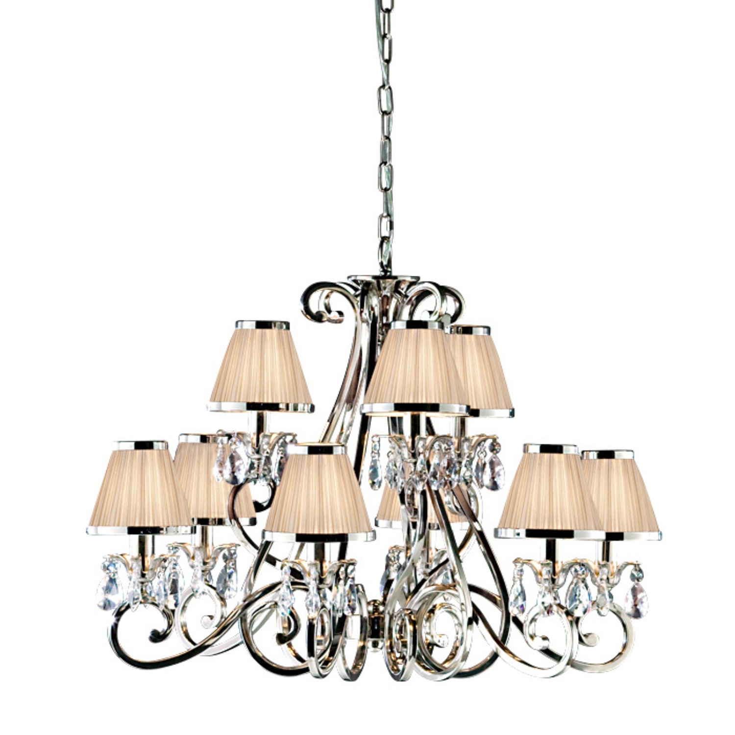 Luxuria 9 Light Chandelier - Shimmer Grey