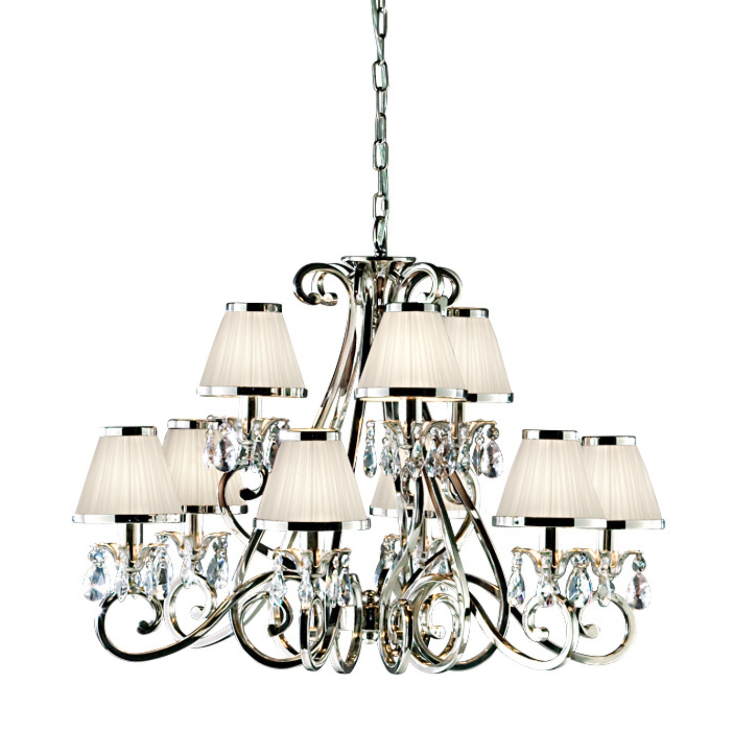 Luxuria 9 Light Chandelier - White