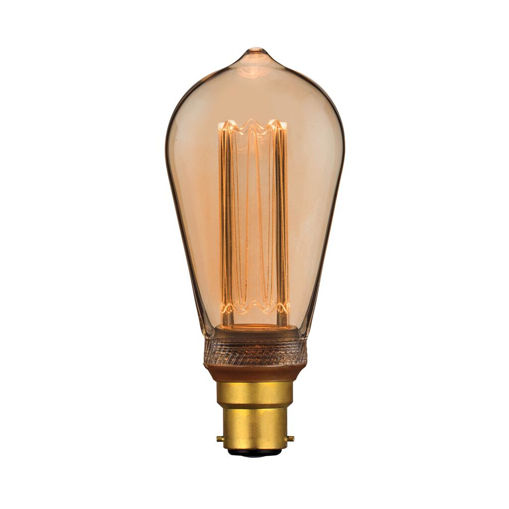 3.5W Straight Tapered Retro Warm White B22 ST64 LED Bulb