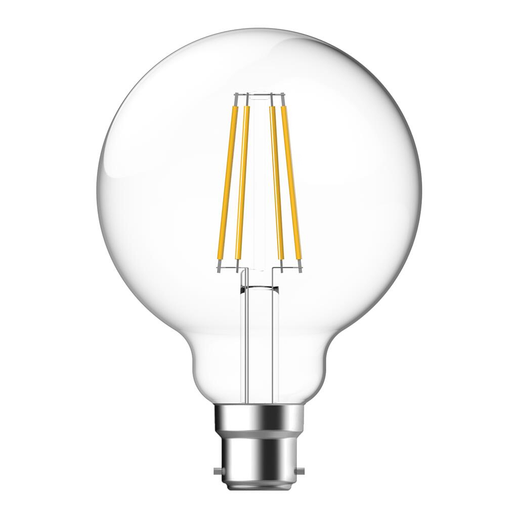 7.5W Round Clear Daylight B22 G95 LED Bulb