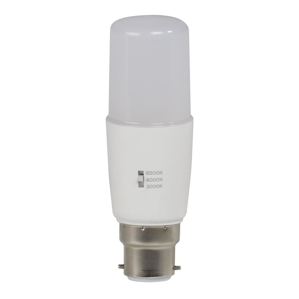 8W Tube Dimmable Tricolour B22 T40 LED Bulb