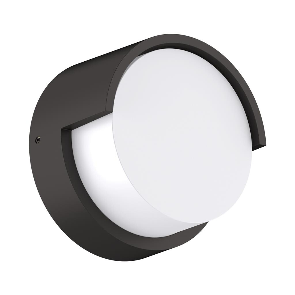 Livi Black Round Outdoor Wall Lamp