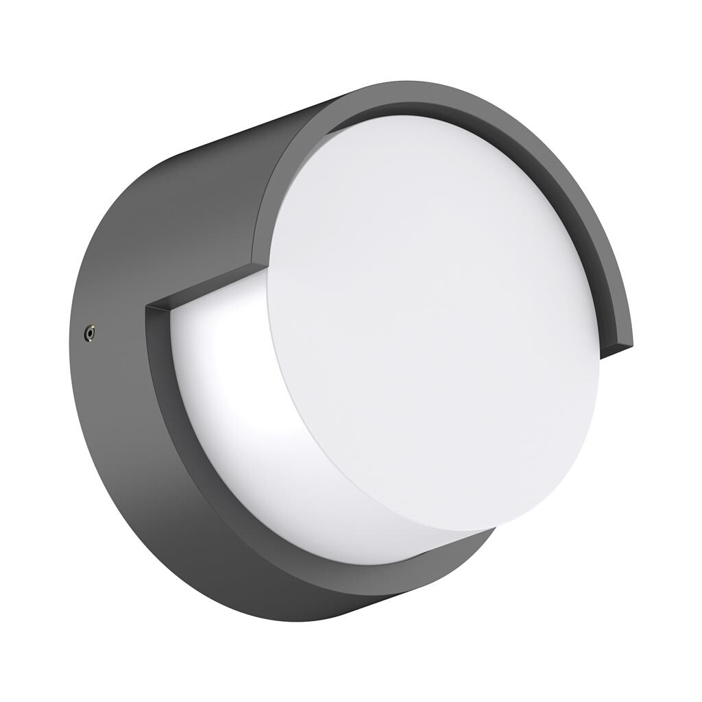 Livi Dark Grey Round Outdoor Wall Lamp