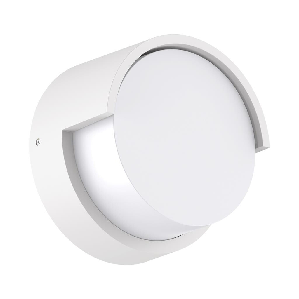 Livi White Round Outdoor Wall Lamp
