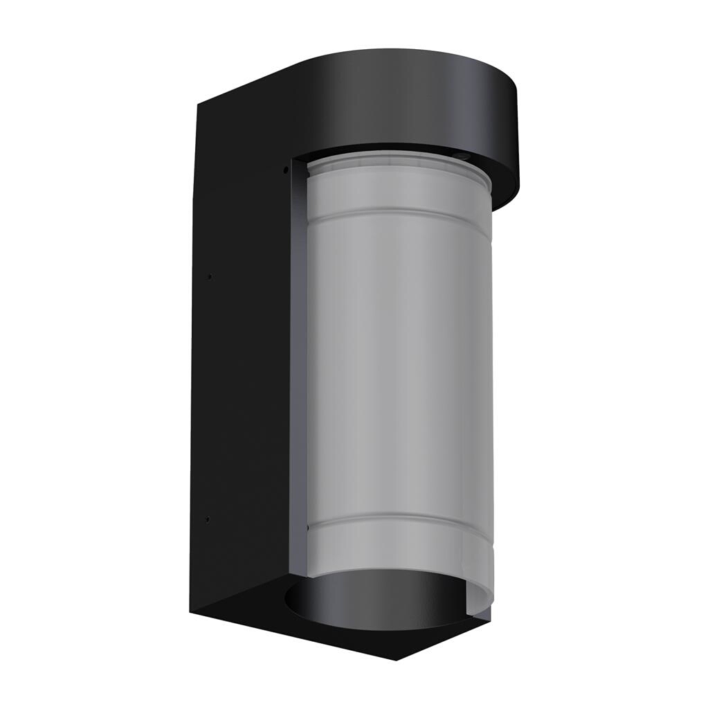 Miley Black Tricolour LED Outdoor Wall Light