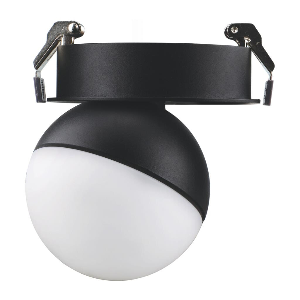 Moon Black Modern Recessed Opal Ceiling Light
