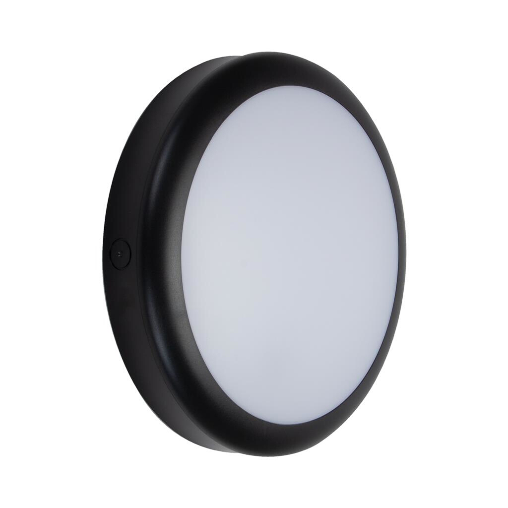 Versa Black Round Bunker Wall Lamp