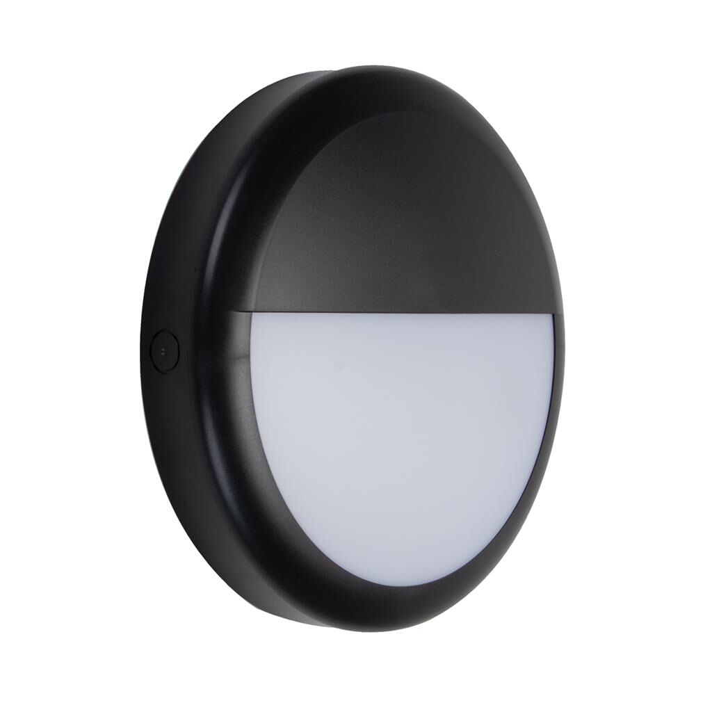 Versa Black Round Eyelid Bunker Wall Lamp