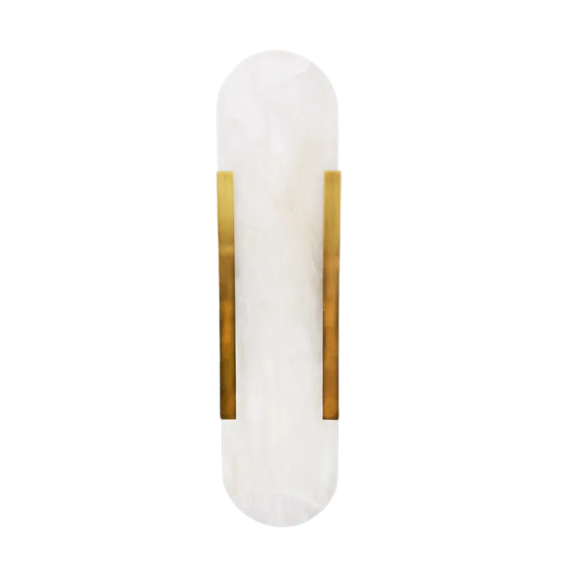 Eden Oval Marble Brass Wall Lamp