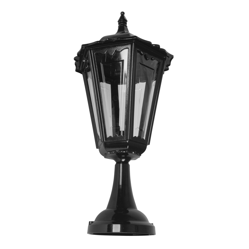 Chester Black Lantern Pillar Light