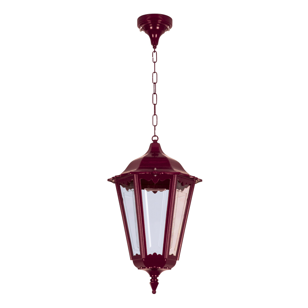 Chester Burgundy Chain Lantern Pendant