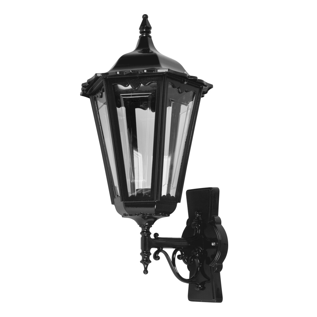 Chester Straight Arm Black Upward Wall Light