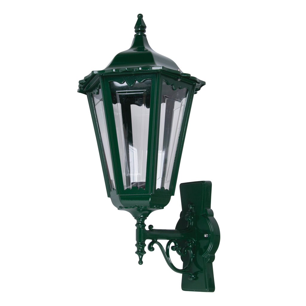 Chester Straight Arm Green Upward Wall Light