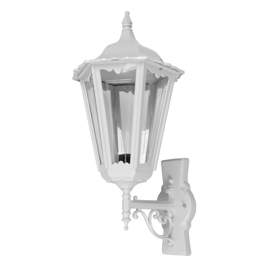 Chester Straight Arm White Upward Wall Light