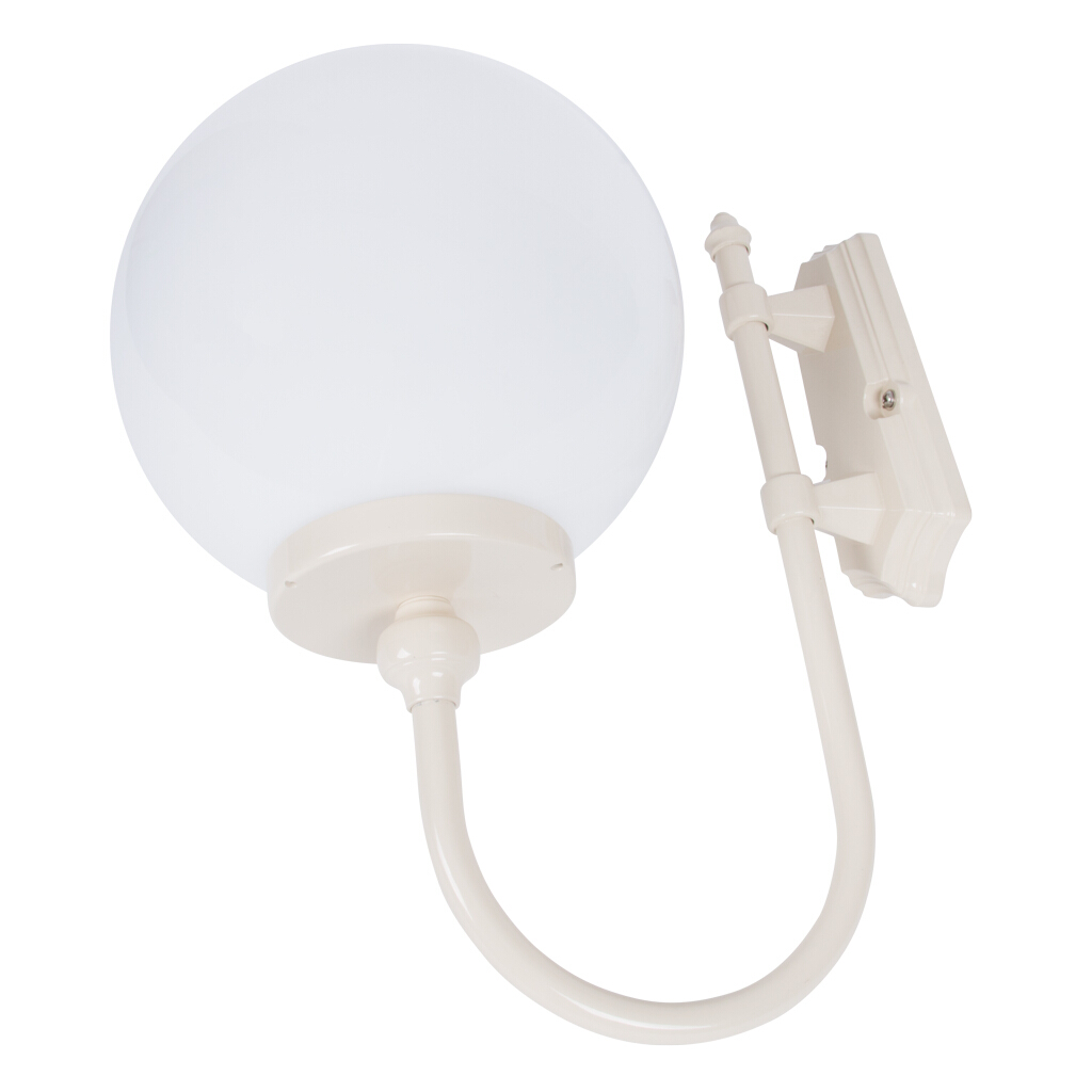 Lisbon Traditional Curved Arm Beige Wall Light
