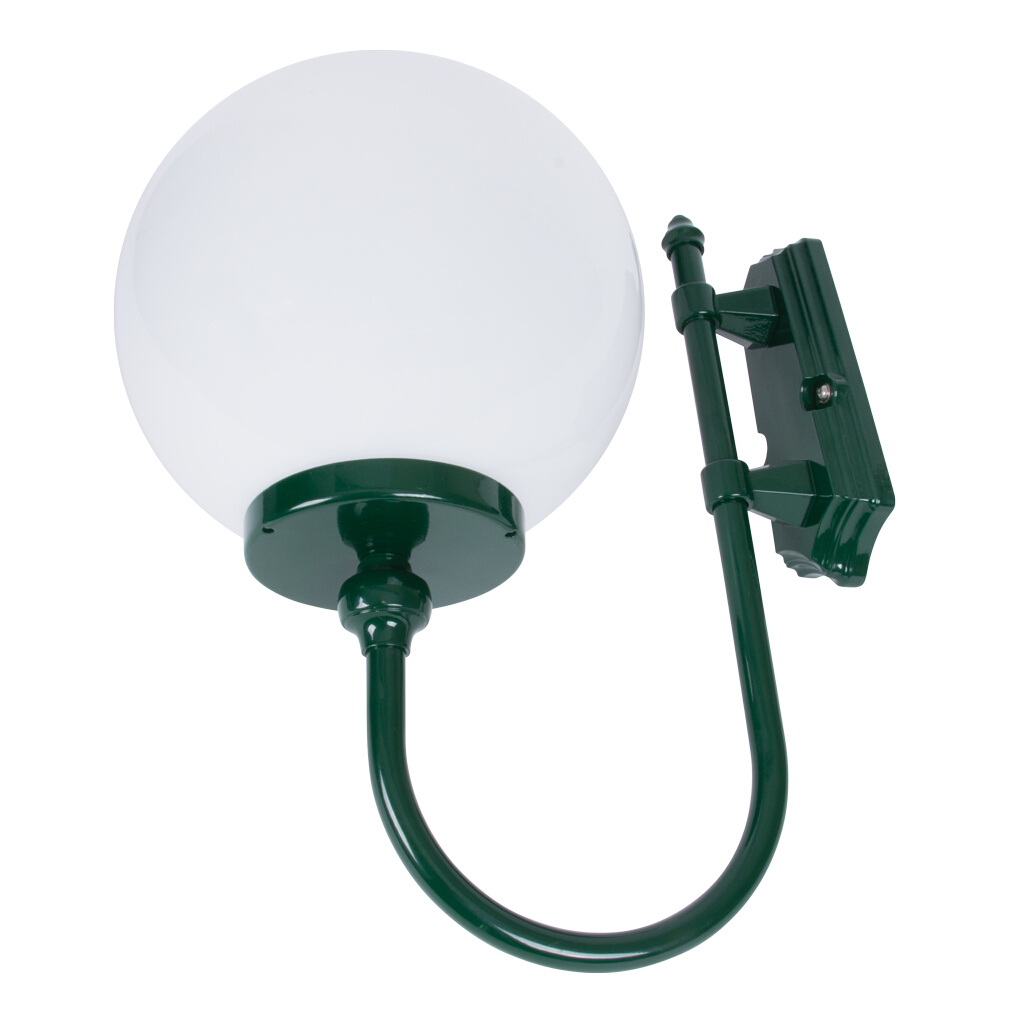 Lisbon Traditional Curved Arm Green Wall Light