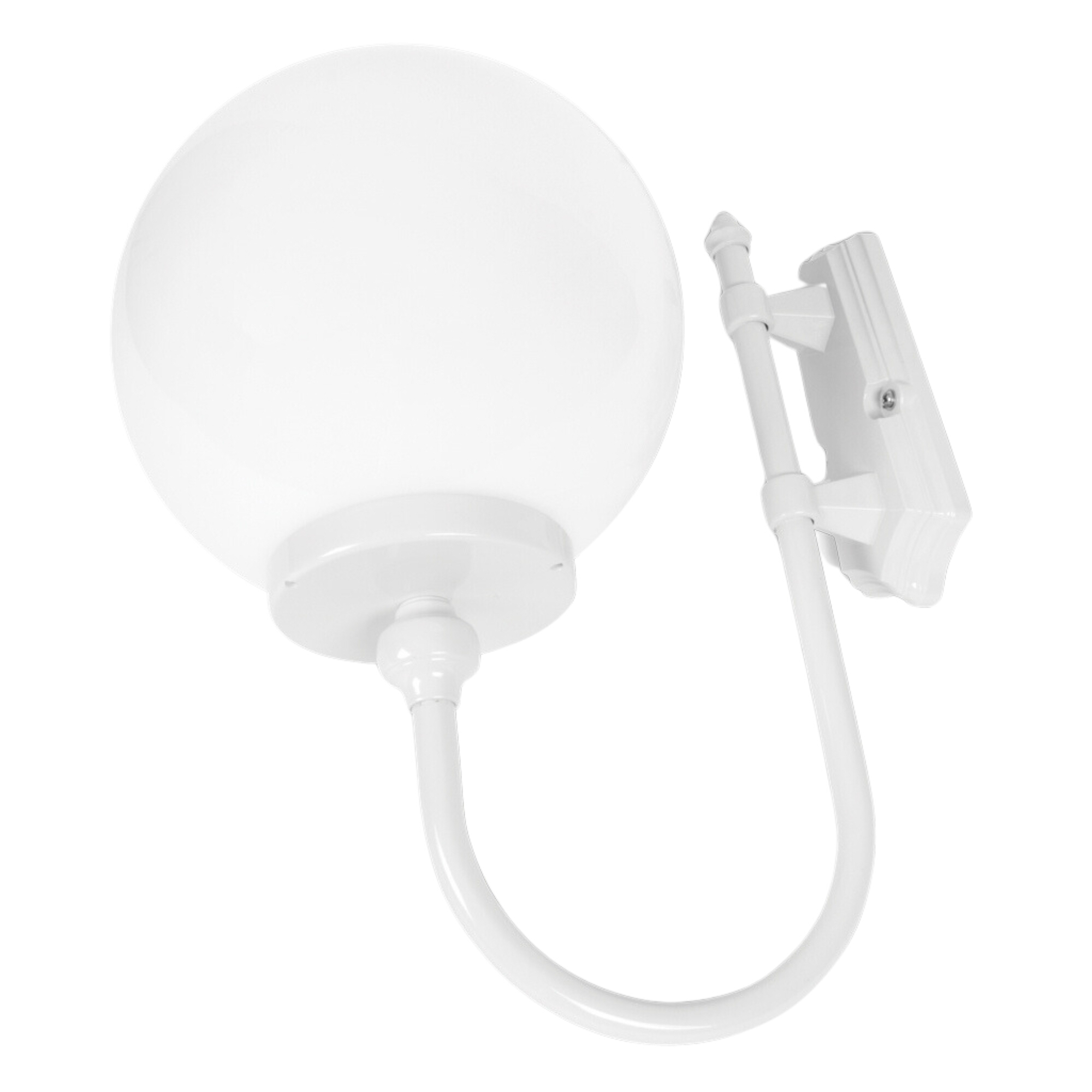 Lisbon Traditional Curved Arm White Wall Light