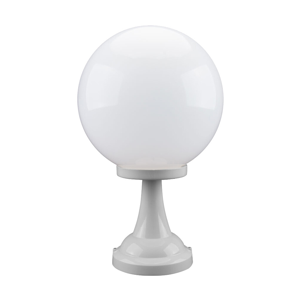 Siena Traditional White Sphere Pillar Light
