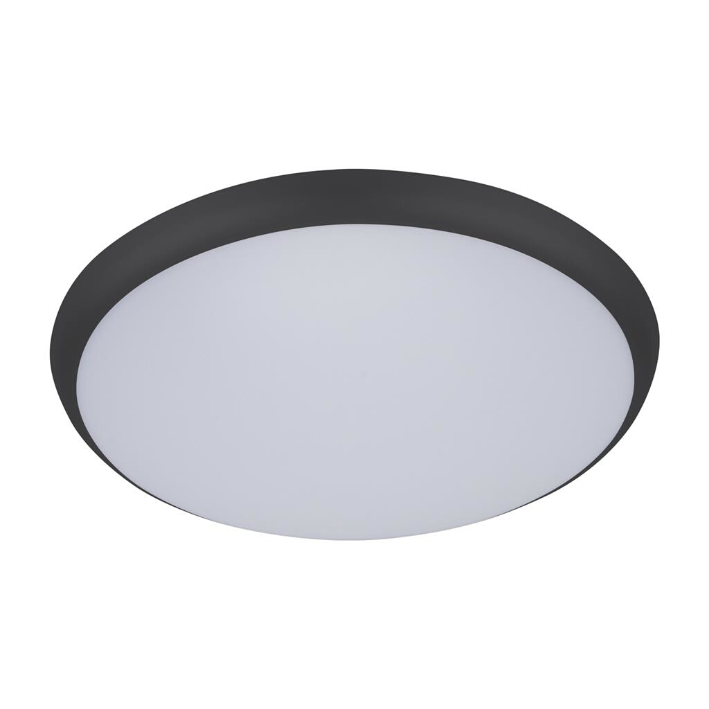 Solar Black Round Ceiling Oyster Light