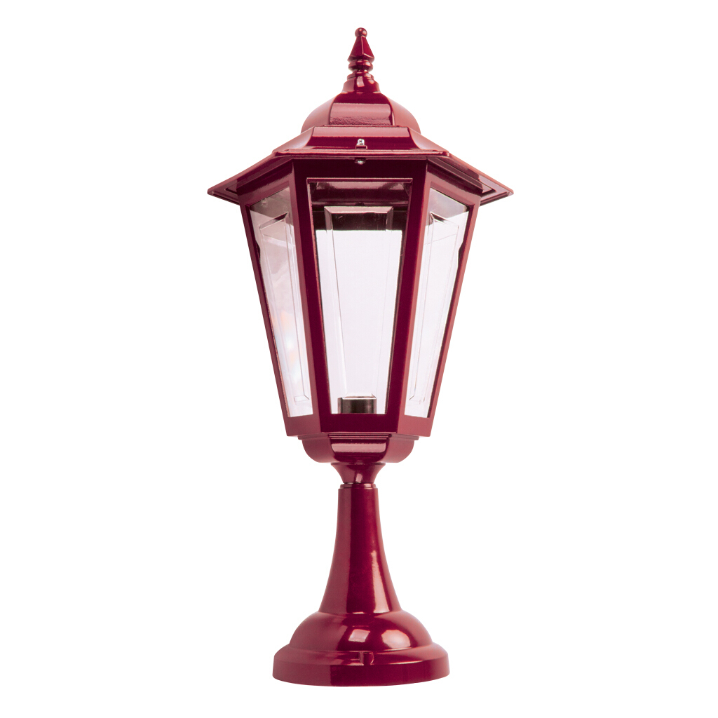 Turin Burgundy Coach Pillar Light
