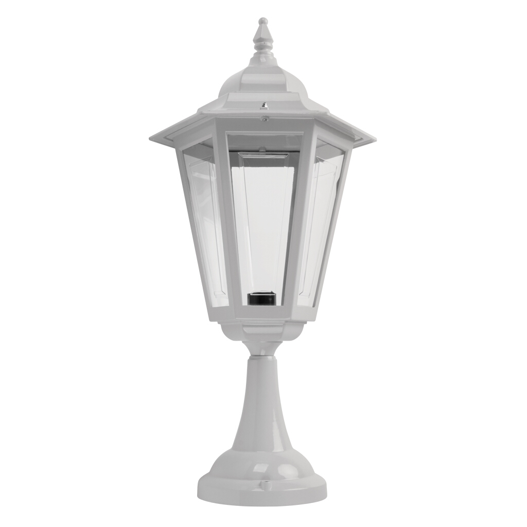 Turin White Coach Pillar Light