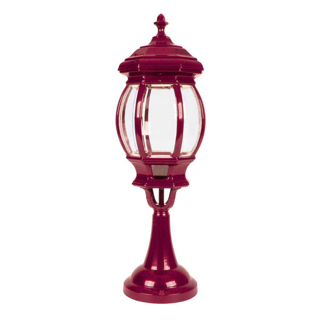 Vienna Burgundy Lantern Pillar Light